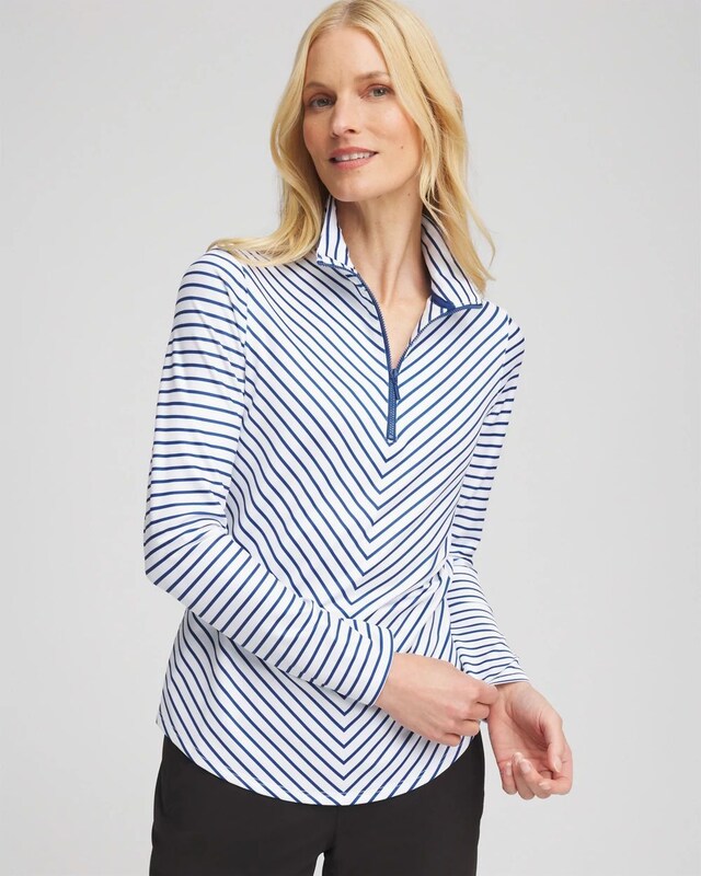 Zenergy UPF Stripe Long Sleeve Top